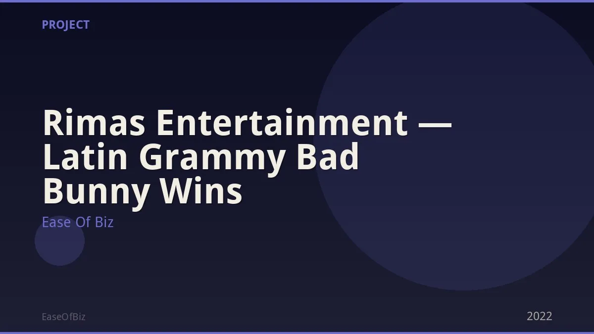 Rimas Entertainment — Latin Grammy Bad Bunny Wins