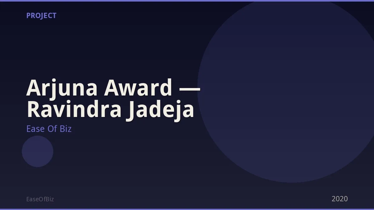 Arjuna Award — Ravindra Jadeja