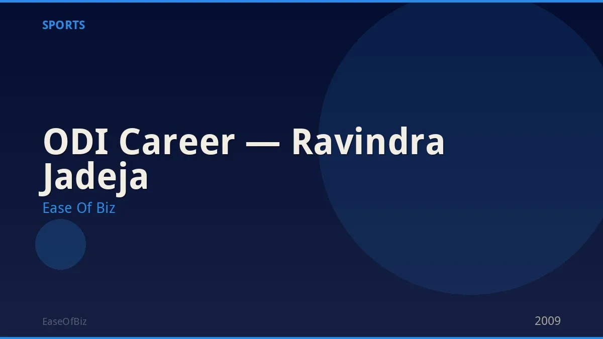 ODI Career — Ravindra Jadeja