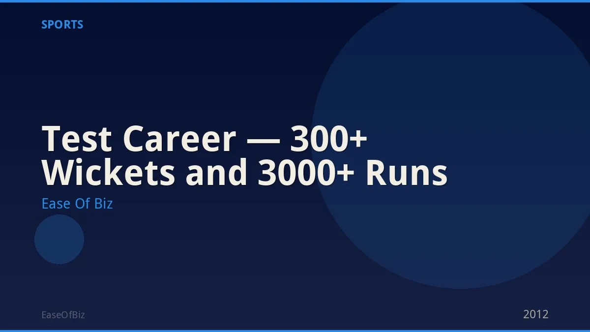 Test Career — 300+ Wickets and 3000+ Runs
