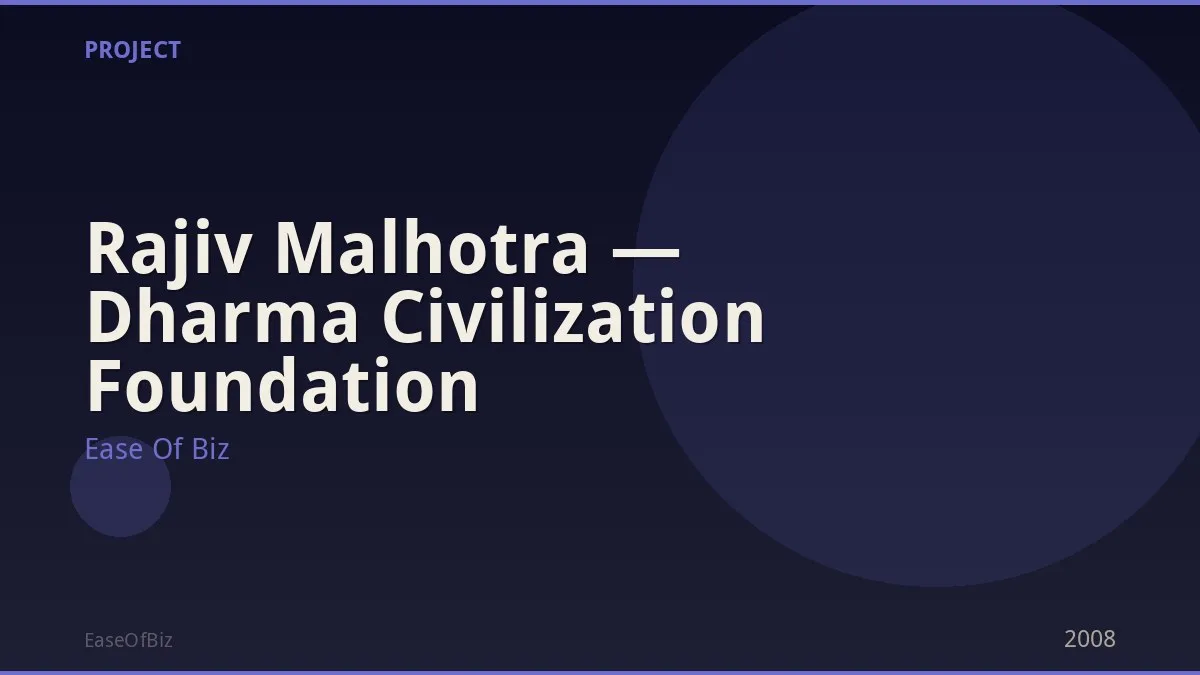 Rajiv Malhotra — Dharma Civilization Foundation