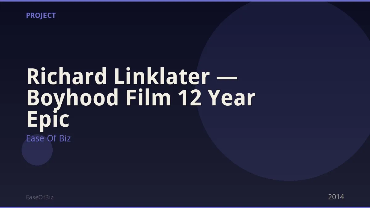 Richard Linklater — Boyhood Film 12 Year Epic