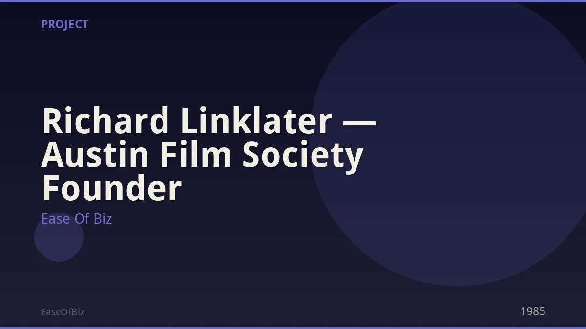 Richard Linklater — Austin Film Society Founder