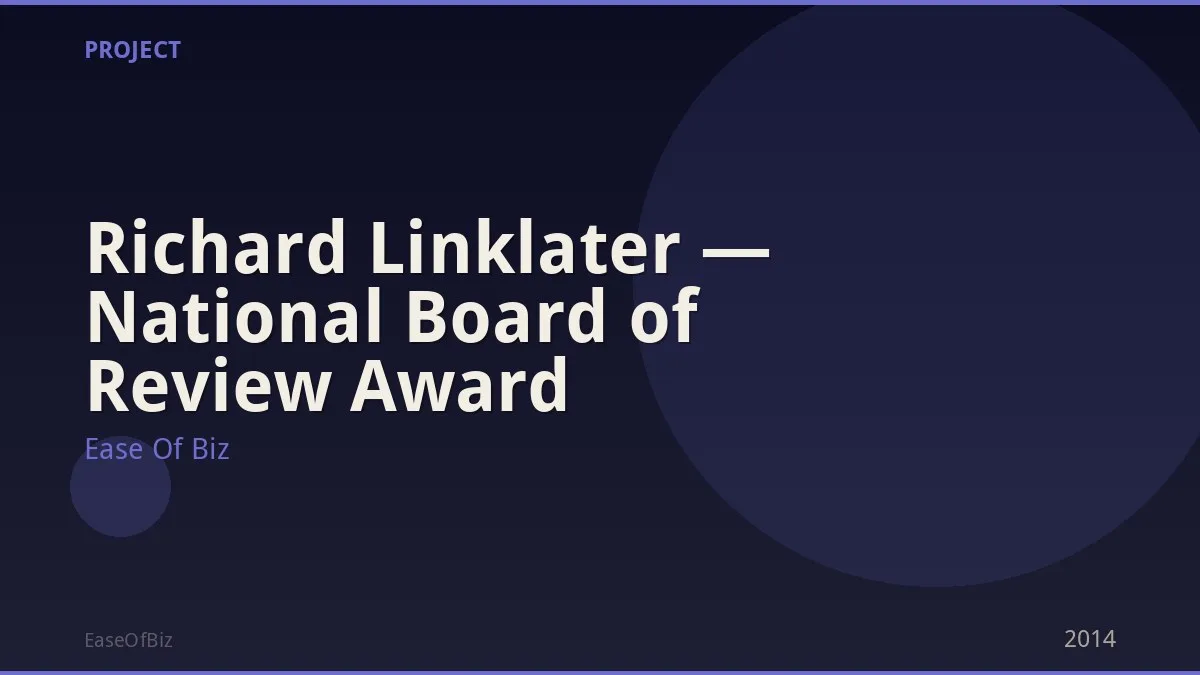 Richard Linklater — National Board of Review Award