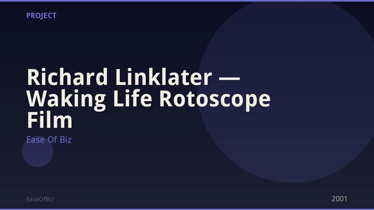 Richard Linklater — Waking Life Rotoscope Film