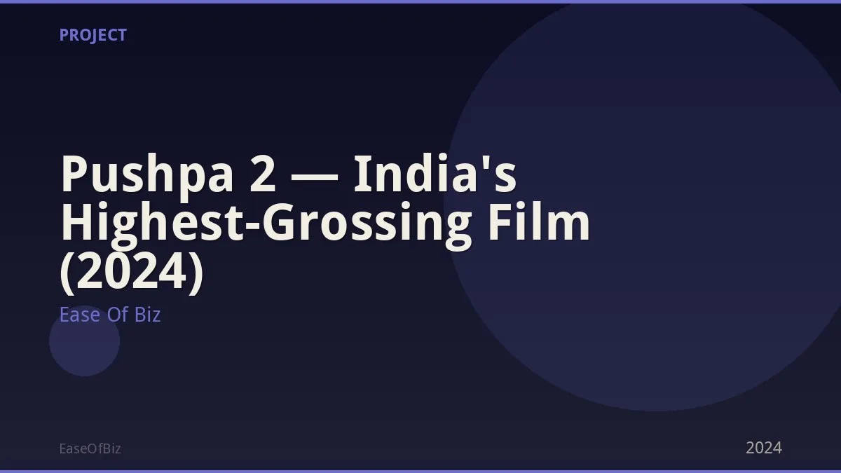 Pushpa 2 — India's Highest-Grossing Film (2024)