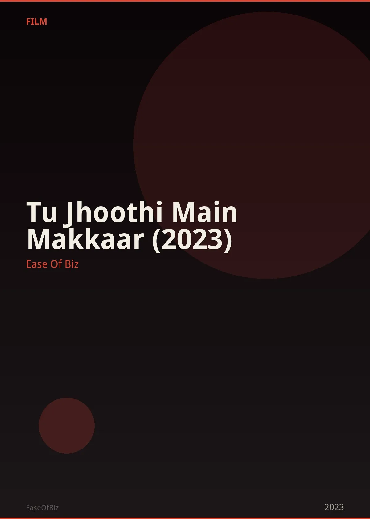 Tu Jhoothi Main Makkaar (2023)