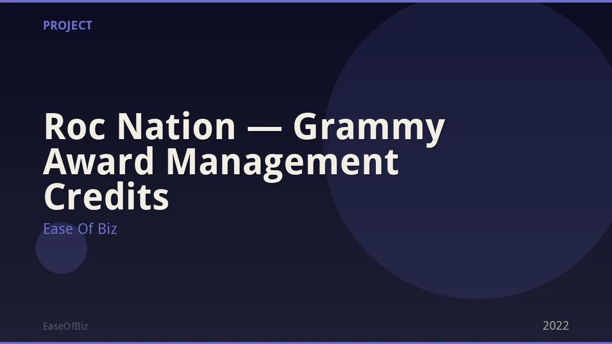 Roc Nation — Grammy Award Management Credits