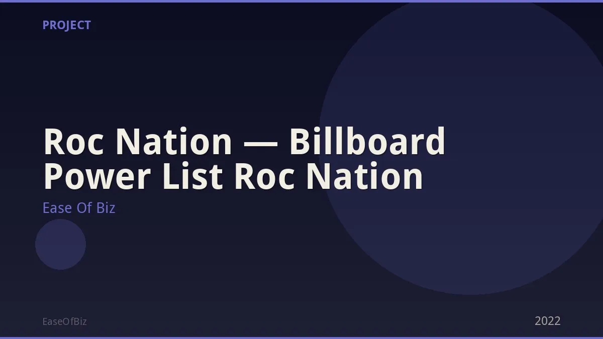 Roc Nation — Billboard Power List Roc Nation