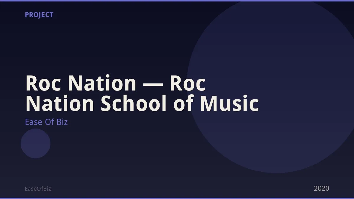 Roc Nation — Roc Nation School of Music