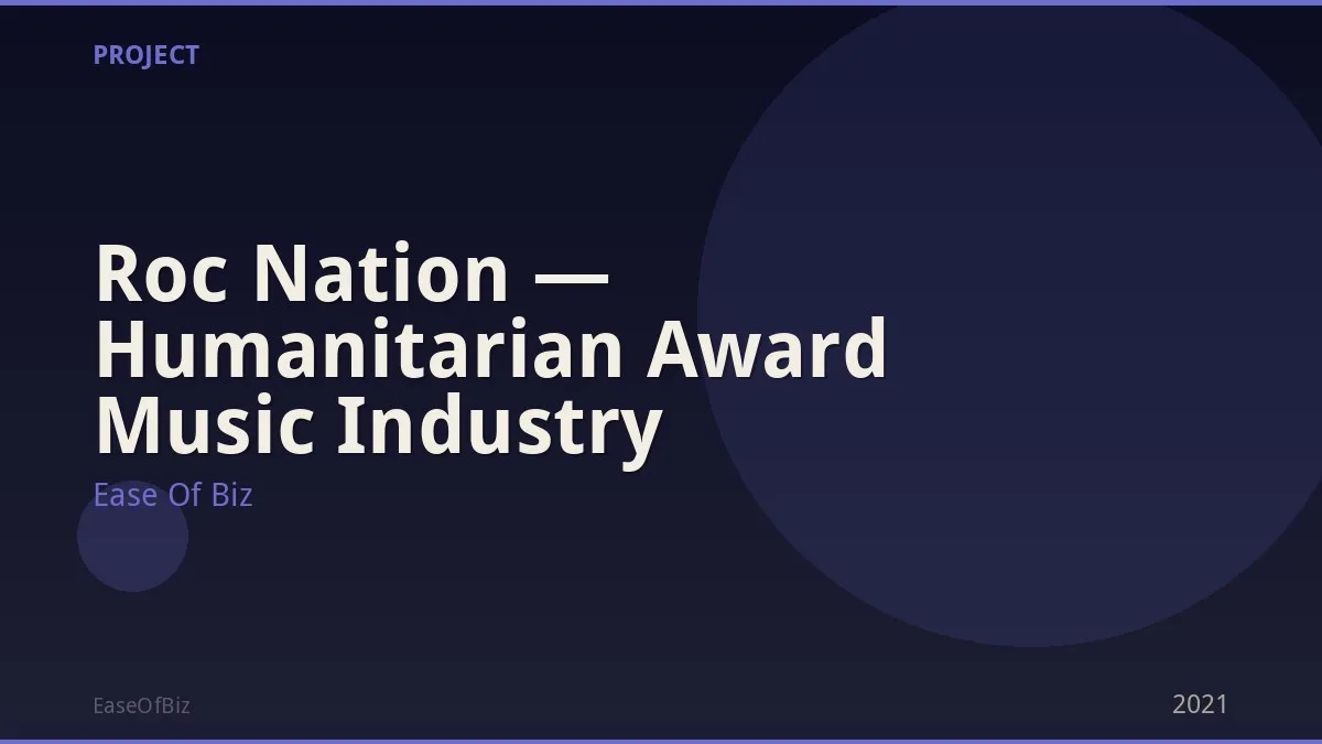 Roc Nation — Humanitarian Award Music Industry