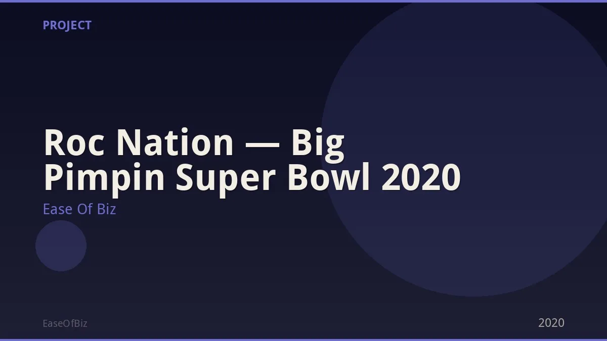 Roc Nation — Big Pimpin Super Bowl 2020