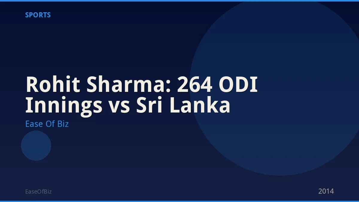 Rohit Sharma: 264 ODI Innings vs Sri Lanka