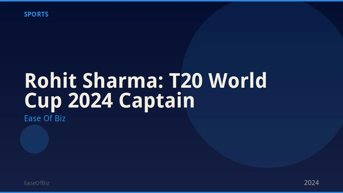 Rohit Sharma: T20 World Cup 2024 Captain