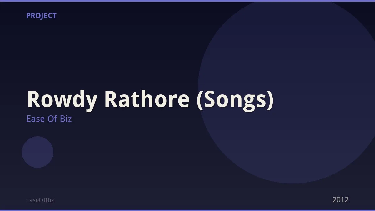 Rowdy Rathore (Songs)