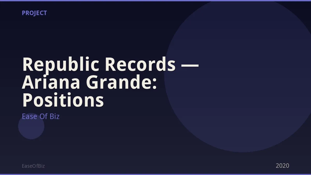 Republic Records — Ariana Grande: Positions