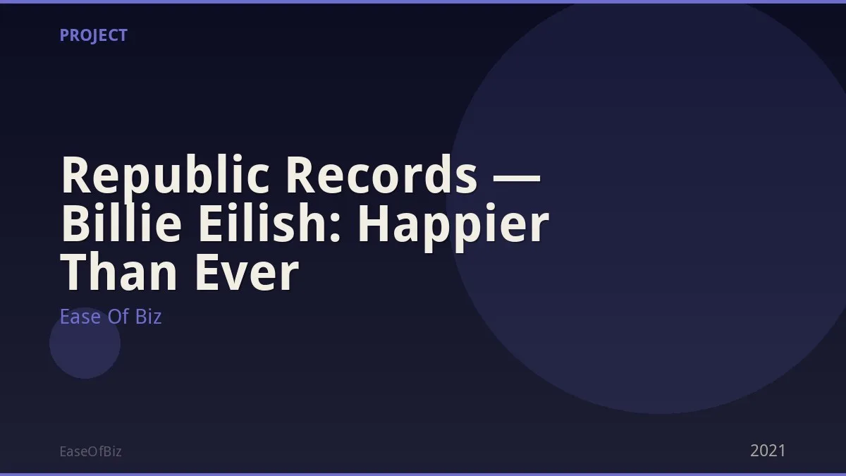 Republic Records — Billie Eilish: Happier Than Ever