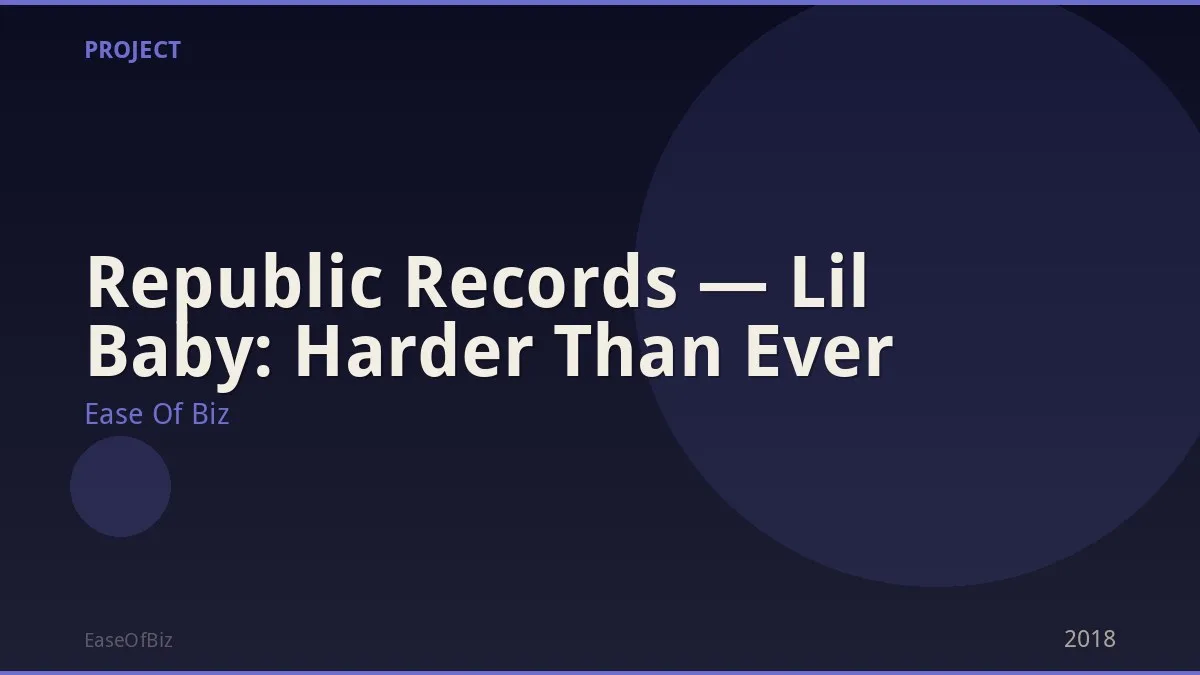 Republic Records — Lil Baby: Harder Than Ever