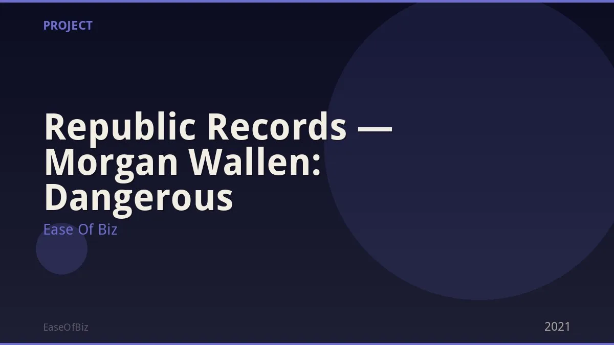 Republic Records — Morgan Wallen: Dangerous