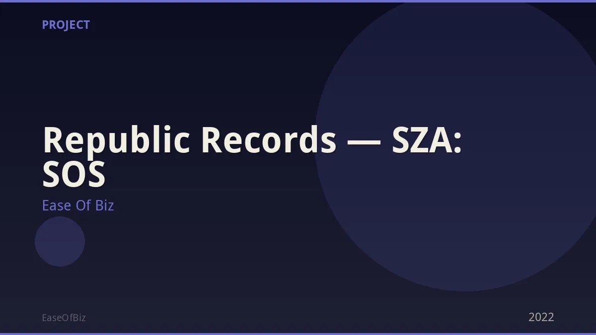 Republic Records — SZA: SOS