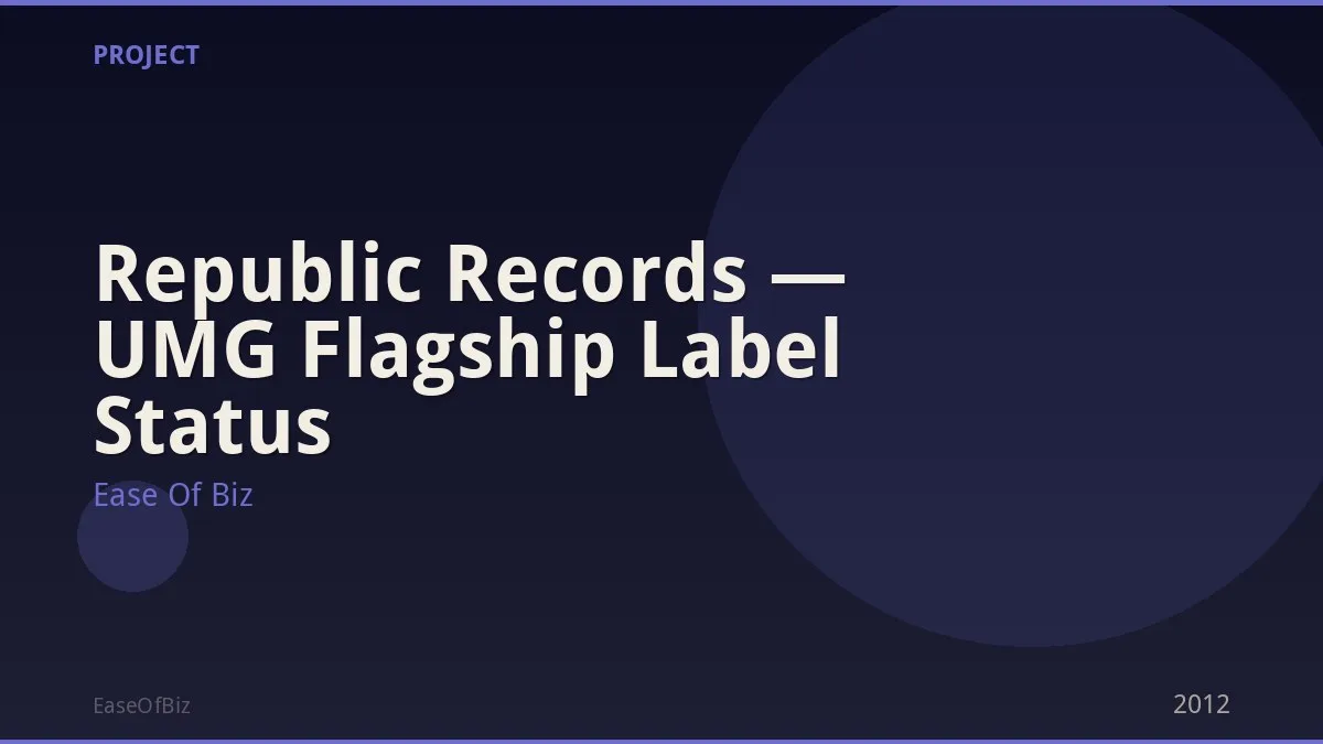 Republic Records — UMG Flagship Label Status