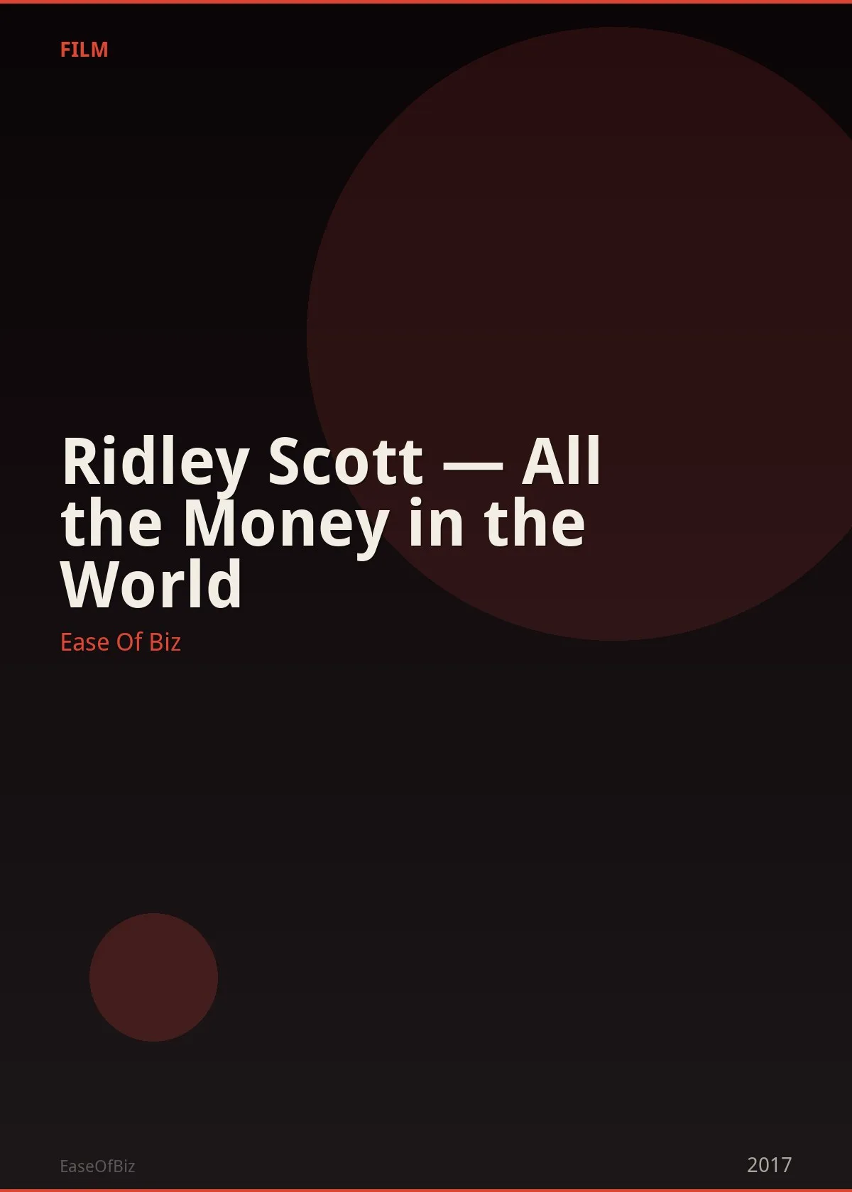 Ridley Scott — All the Money in the World