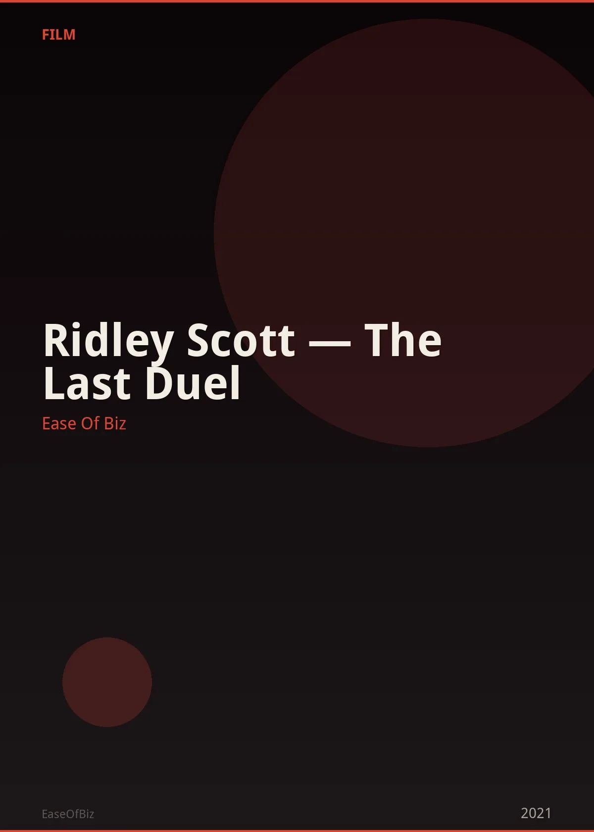 Ridley Scott — The Last Duel