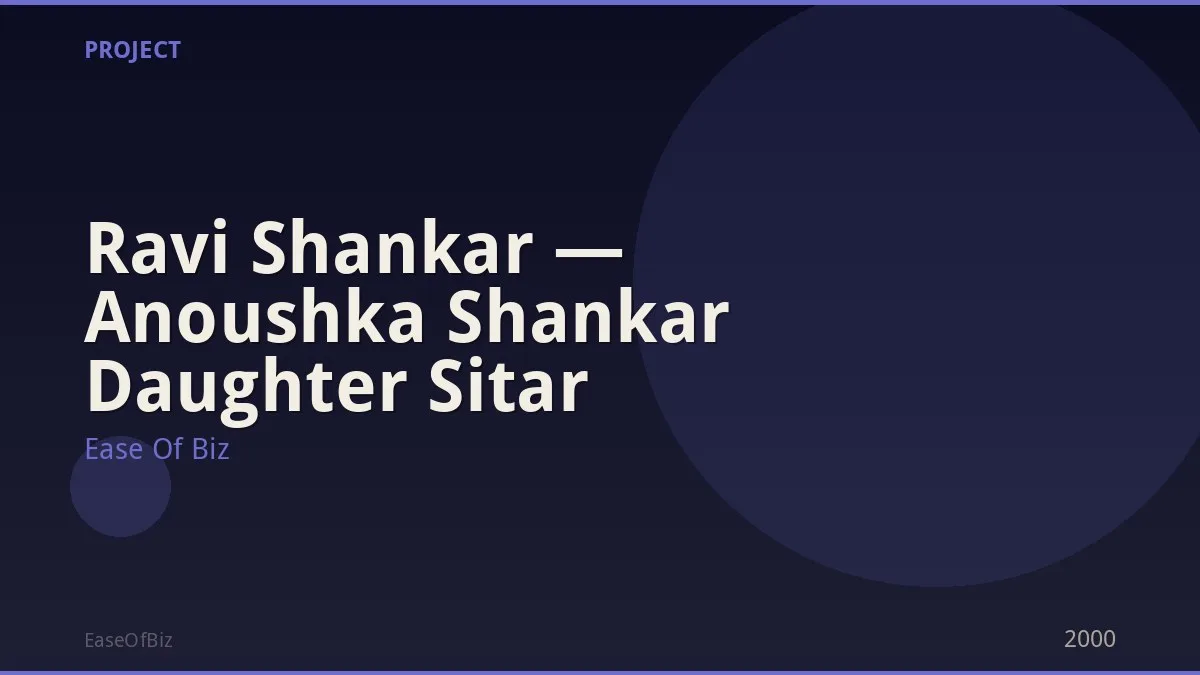 Ravi Shankar — Anoushka Shankar Daughter Sitar