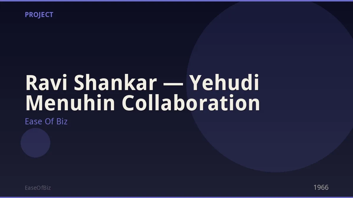 Ravi Shankar — Yehudi Menuhin Collaboration