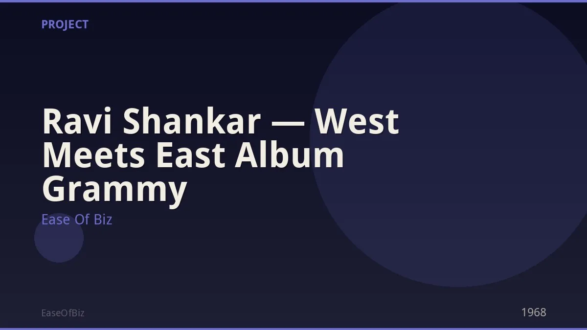 Ravi Shankar — West Meets East Album Grammy