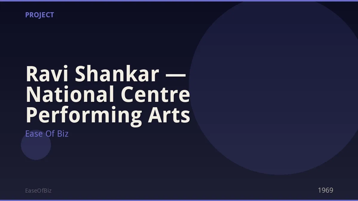 Ravi Shankar — National Centre Performing Arts
