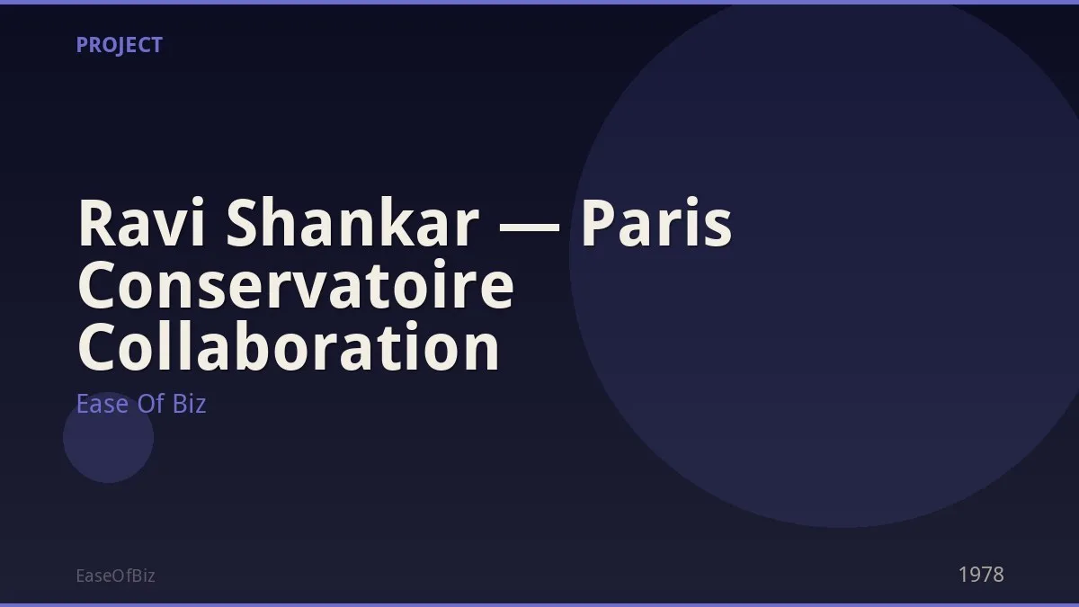 Ravi Shankar — Paris Conservatoire Collaboration