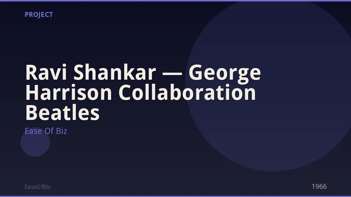 Ravi Shankar — George Harrison Collaboration Beatles