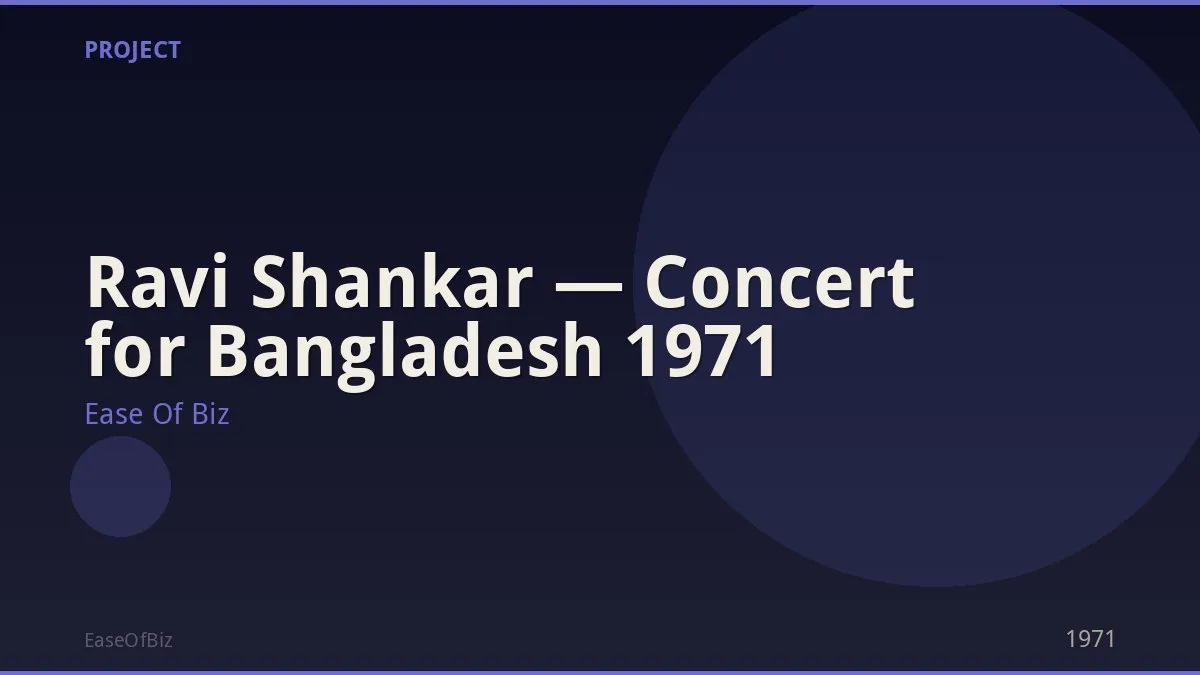 Ravi Shankar — Concert for Bangladesh 1971