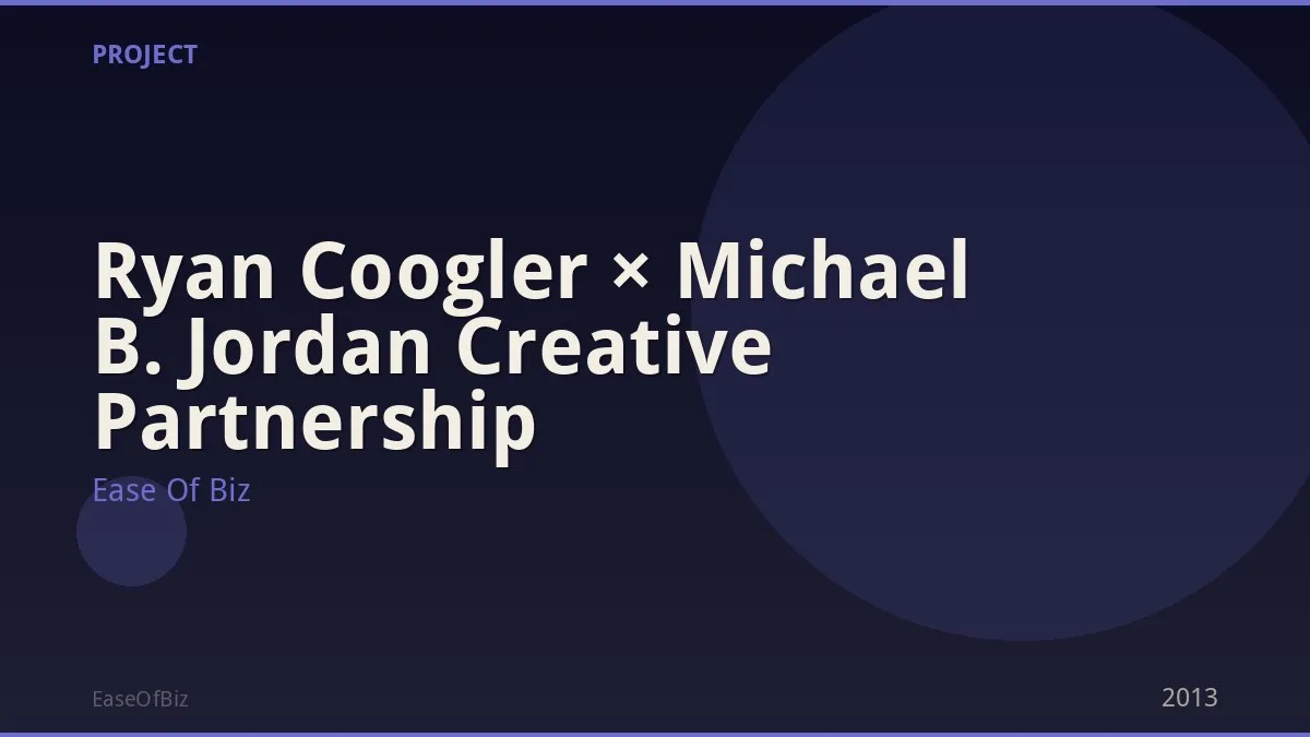 Ryan Coogler × Michael B. Jordan Creative Partnership