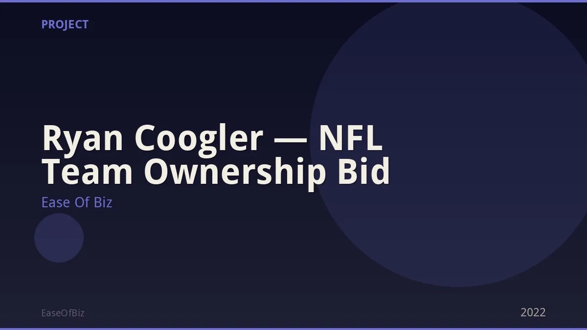 Ryan Coogler — NFL Team Ownership Bid