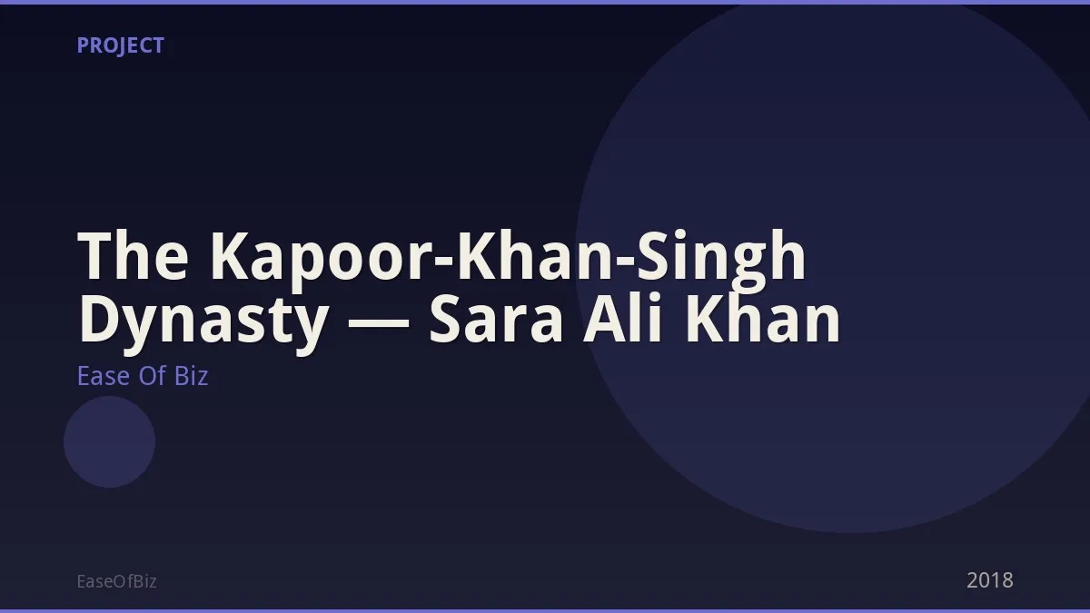 The Kapoor-Khan-Singh Dynasty — Sara Ali Khan