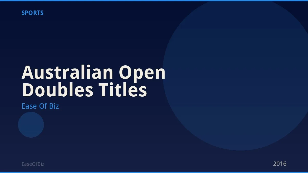 Australian Open Doubles Titles