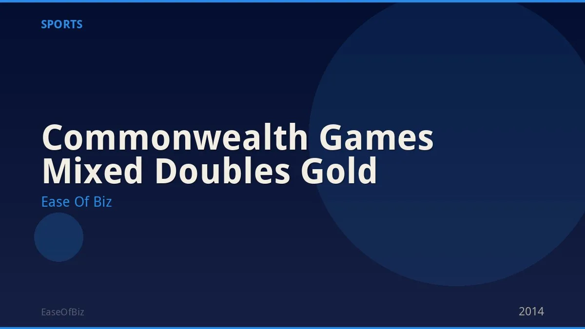 Commonwealth Games Mixed Doubles Gold