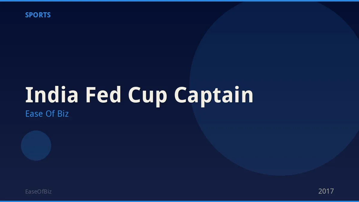 India Fed Cup Captain