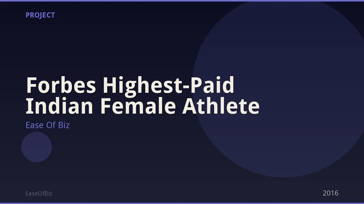 Forbes Highest-Paid Indian Female Athlete