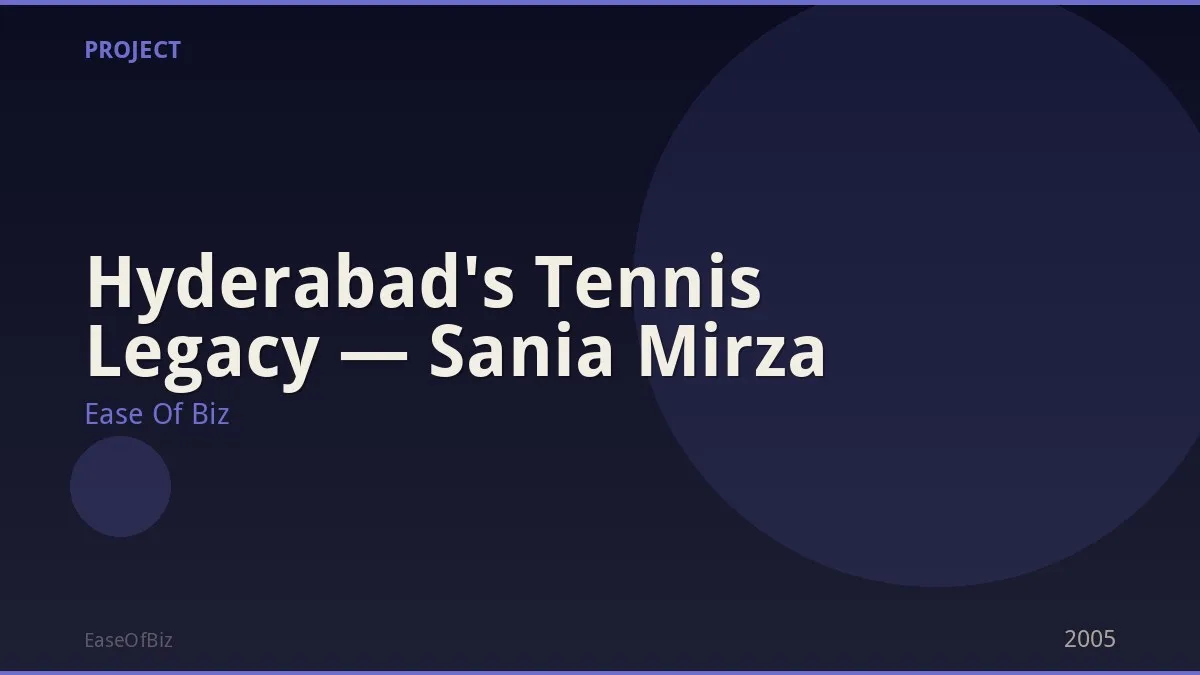 Hyderabad's Tennis Legacy — Sania Mirza
