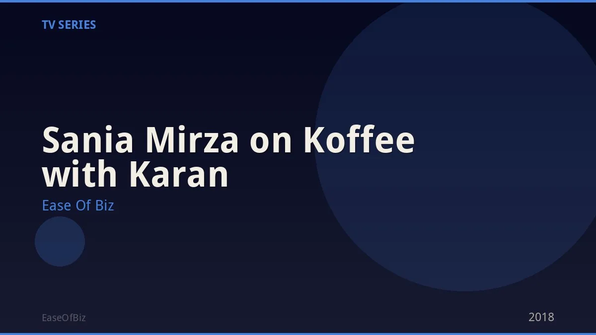 Sania Mirza on Koffee with Karan