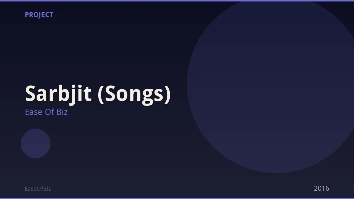 Sarbjit (Songs)