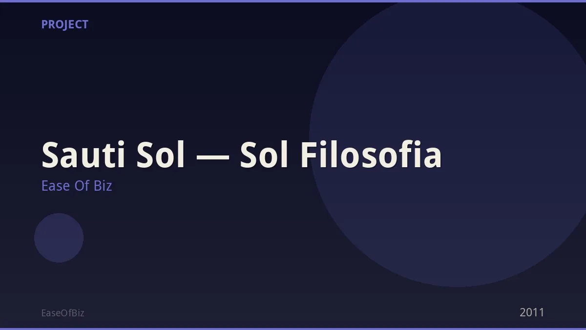 Sauti Sol — Sol Filosofia
