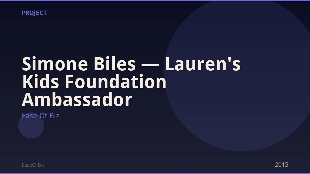 Simone Biles — Lauren's Kids Foundation Ambassador