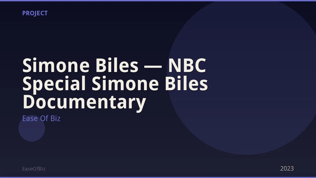 Simone Biles — NBC Special Simone Biles Documentary