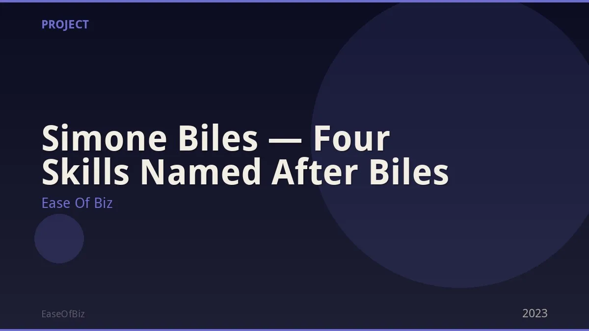 Simone Biles — Four Skills Named After Biles