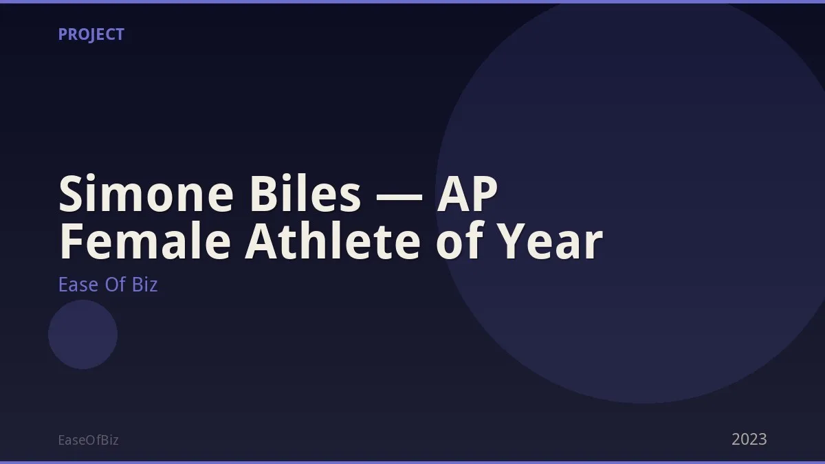Simone Biles — AP Female Athlete of Year