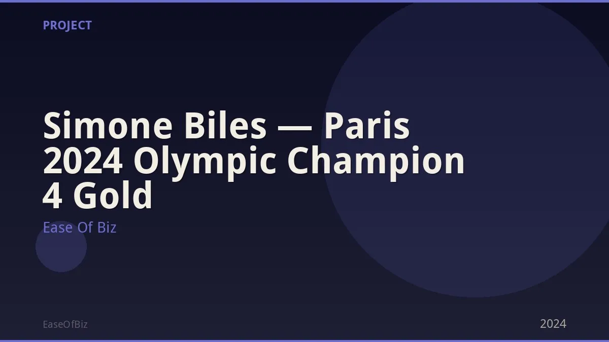 Simone Biles — Paris 2024 Olympic Champion 4 Gold
